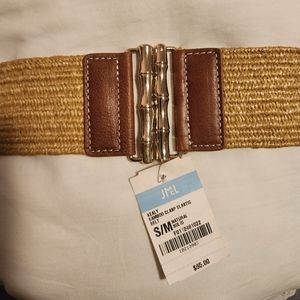 J McLaughlin strecht rafia belt